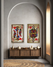 Load image into Gallery viewer, King and Queen of Clubs Full Card Skullpture
