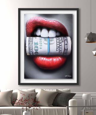 Put Your Money Where Your Mouth is  Limited Edition Fine Art Canvas