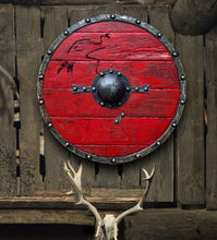 Load image into Gallery viewer, Ragnar Lothbrok Authentic Battleworn Viking Shield