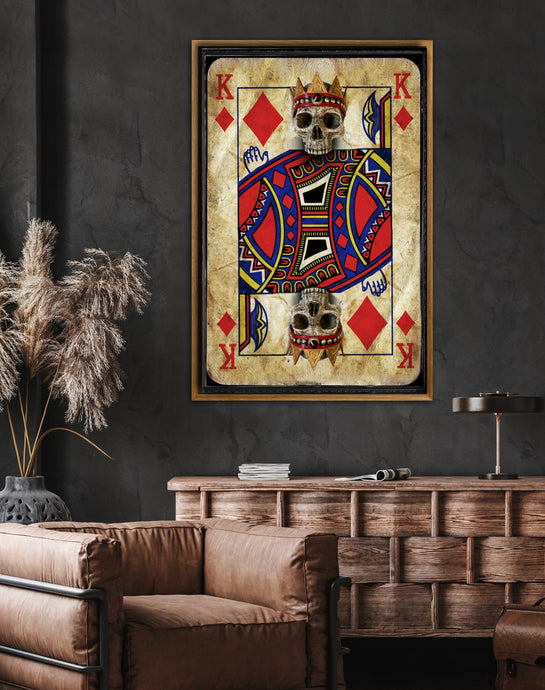 King and Queen of Diamonds Full Card Skullpture