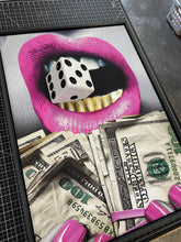 Load image into Gallery viewer, 3D ROLL THE DICE Sculpture Pink and Gold teeth