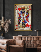 Load image into Gallery viewer, King and Queen of Hearts Full Card Skullpture