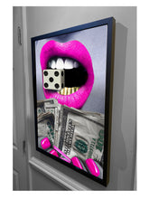 Load image into Gallery viewer, 3D ROLL THE DICE Sculpture Pink and Gold teeth