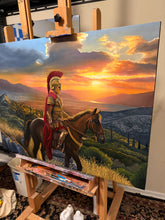 Load image into Gallery viewer, Hero’s Return Ancient Greece Original Oil Painting on Canvas