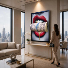 Load image into Gallery viewer, 3D PUT YOUR MONEY WHERE YOUR MOUTH IS GOLD EDITION Sculpture