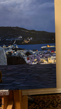 Load image into Gallery viewer, Moonlit Mykonos Original Oil painting