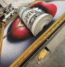 Load image into Gallery viewer, 3D PUT YOUR MONEY WHERE YOUR MOUTH IS GOLD EDITION Sculpture