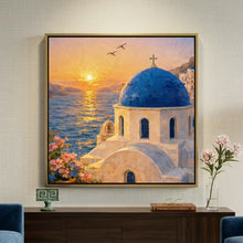 Load image into Gallery viewer, Santorini Light-Aegean  sunset Fine Art Canvas print