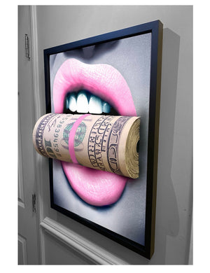 3D PUT YOUR MONEY WHERE YOUR MOUTH IS BABY PINK EDITION Sculpture