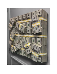 Giant 3D Money Stacks sculpture