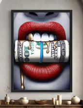 Load image into Gallery viewer, Put Your Money where Your Mouth Is GOLD EDITION Limited Edition Fine Art Canvas