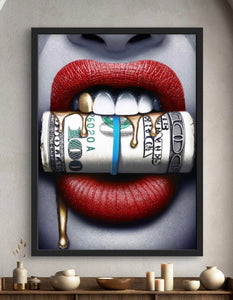 Put Your Money where Your Mouth Is GOLD EDITION Limited Edition Fine Art Canvas