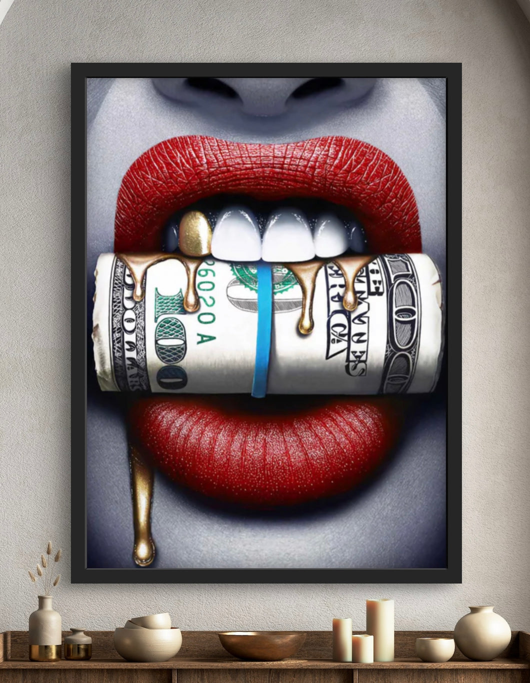 Put Your Money where Your Mouth Is GOLD EDITION Limited Edition Fine Art Canvas