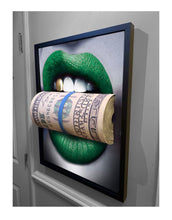 Load image into Gallery viewer, 3D PUT YOUR MONEY WHERE YOUR MOUTH IS Green EDITION Sculpture