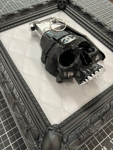 Platinum Chanel Skull Grenade 3D Framed Original Sculpture  Limited Edition  (#1 - #15))