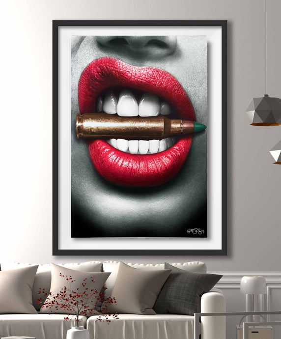 Bite the Bullet  Limited Edition Fine Art Canvas