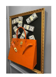 Giant MONEY BAG 3D WALL SCULPTURE
