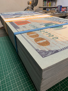 Big New Money Stack 3D ready to  hang wall Sculpture