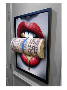 3D PUT YOUR MONEY WHERE YOUR MOUTH IS GOLD EDITION Sculpture