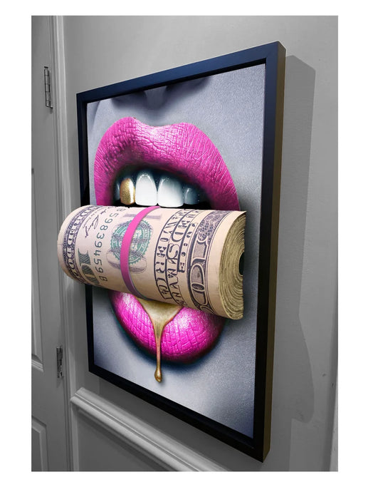 3D PUT YOUR MONEY WHERE YOUR MOUTH IS Pink EDITION Sculpture