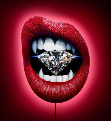 Blood Diamond w/Diamond Dusted Resin and LED