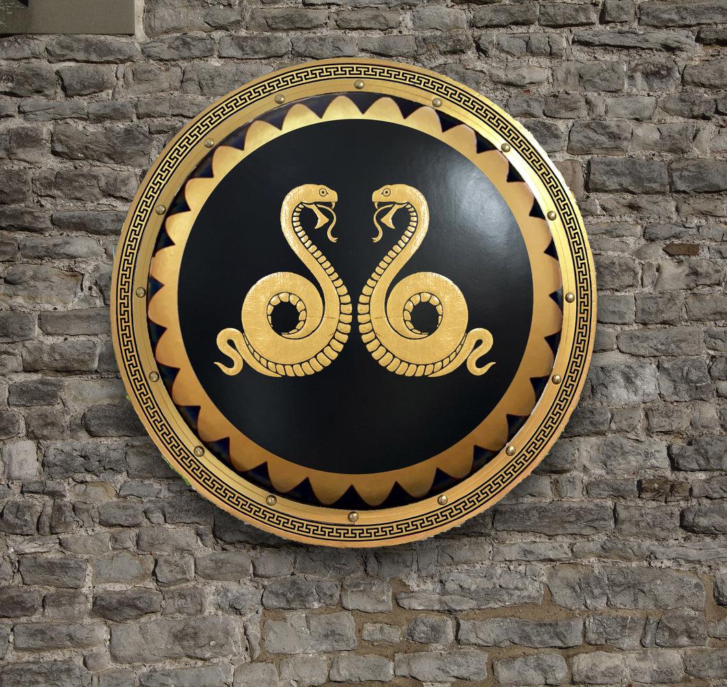 DOUBLE King COBRA Authentic Museum Replica Ancient Greek Hoplite Shield