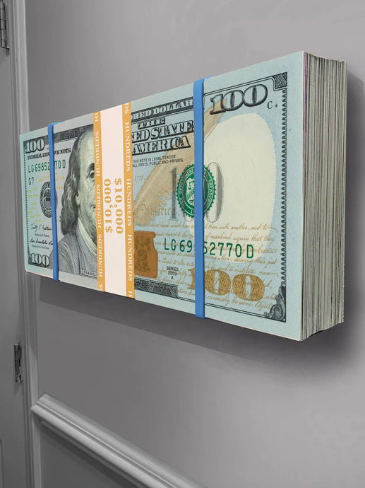 Big New Money Stack 3D ready to  hang wall Sculpture