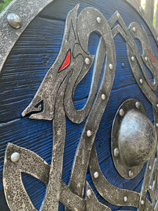 Valhalla Sea Dragon Jörmungandr Authentic Battleworn Viking Shield