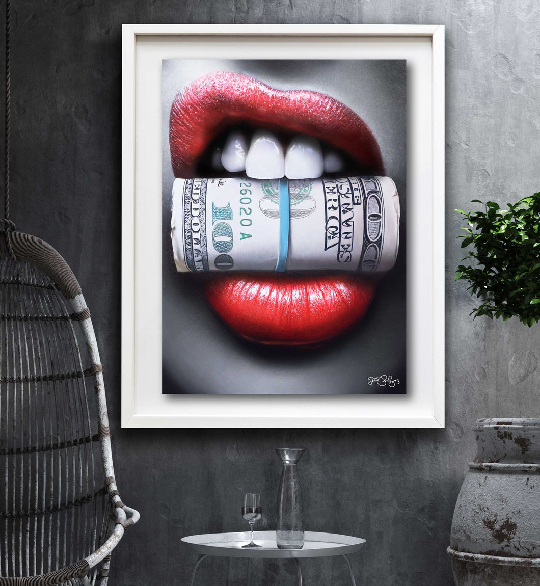Put Your Money Where Your Mouth Is Limited Edition Fine Art Canvas