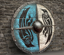 Load image into Gallery viewer, Eivor Valhalla Raven Authentic Battleworn Viking Shield
