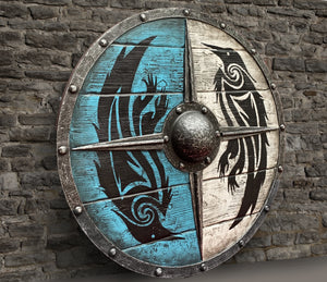 Eivor Valhalla Raven Authentic Battleworn Viking Shield