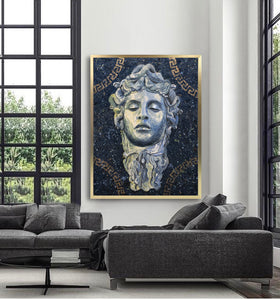Medusa Original Abstract Oil Painting- Palette Knife on Canvas 32"x42"