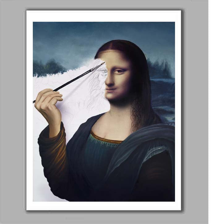 Da Vinci's Mona Lisa Self Portrait  Limited Edition Fine Art Paper Print
