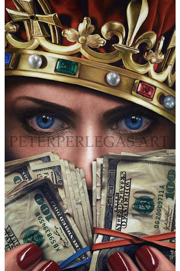 Cash is King Original Oil Painting on Canvas