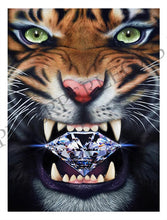 Load image into Gallery viewer, Diamond in the Rough Tiger Original Oil Painting on Canvas