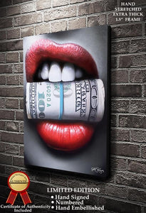 Put Your Money Where Your Mouth Is Limited Edition Fine Art Canvas