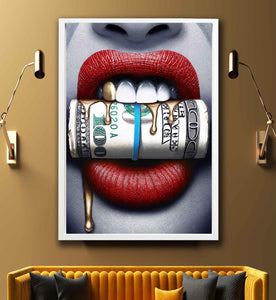 Put Your Money where Your Mouth Is GOLD EDITION Limited Edition Fine Art Canvas
