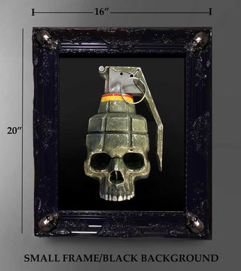 Small Skull Grenade 3D Framed Original Sculpture  Limited Edition  (#1 - #15))