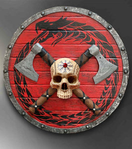 Viking Warrior SKULL on Shield" SPECIAL EDITION 3D Original Sculpture (Limited Edition #1 - #15)